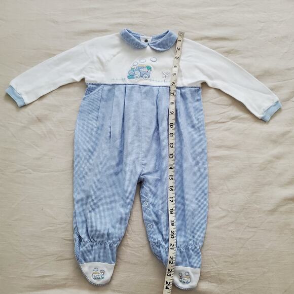Vintage Bear Train Footed PJs 9-12 months - Picture 4 of 5